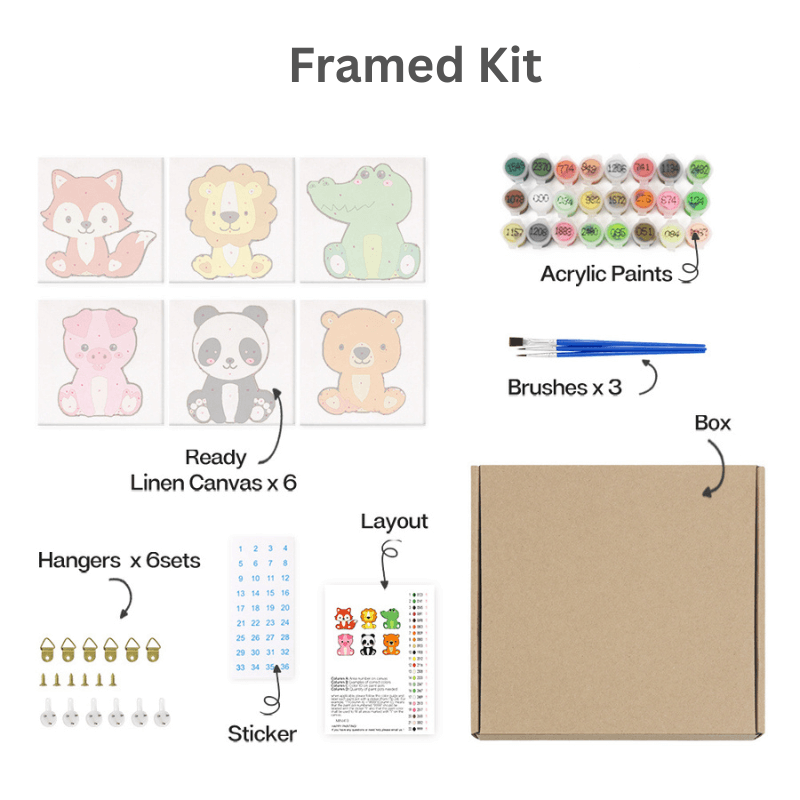 Little Zoo Crew (6 set) PicturaNumbers