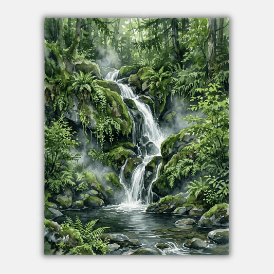 Mossy Waterfall PicturaNumbers