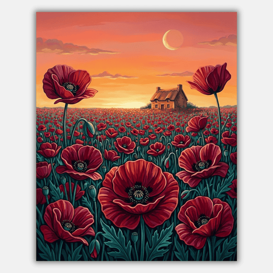 Sunset Poppies PicturaNumbers