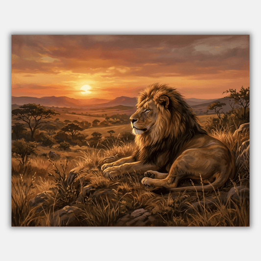 Sunset Lion PicturaNumbers