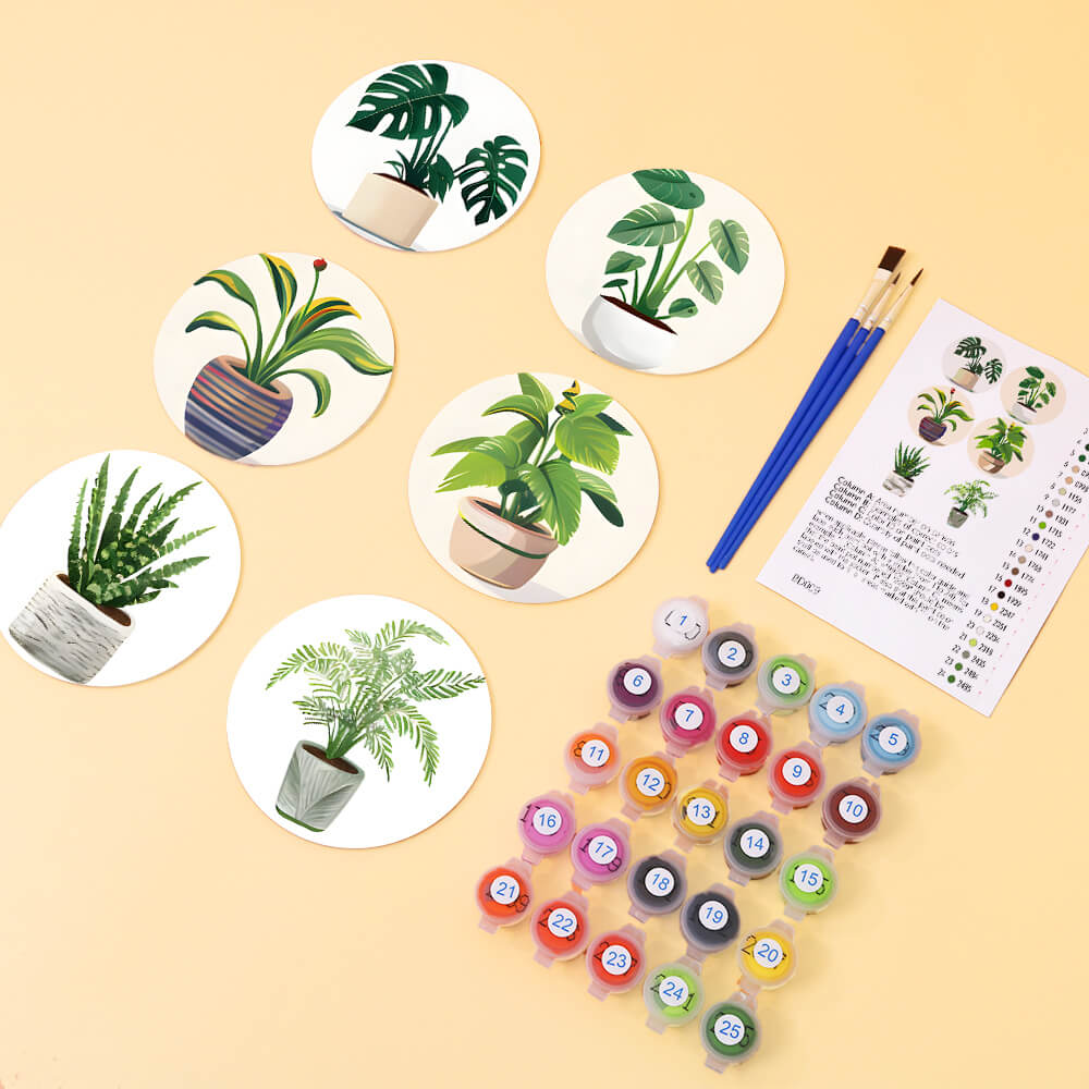 Potted Coasters (6 Set) homepaintology