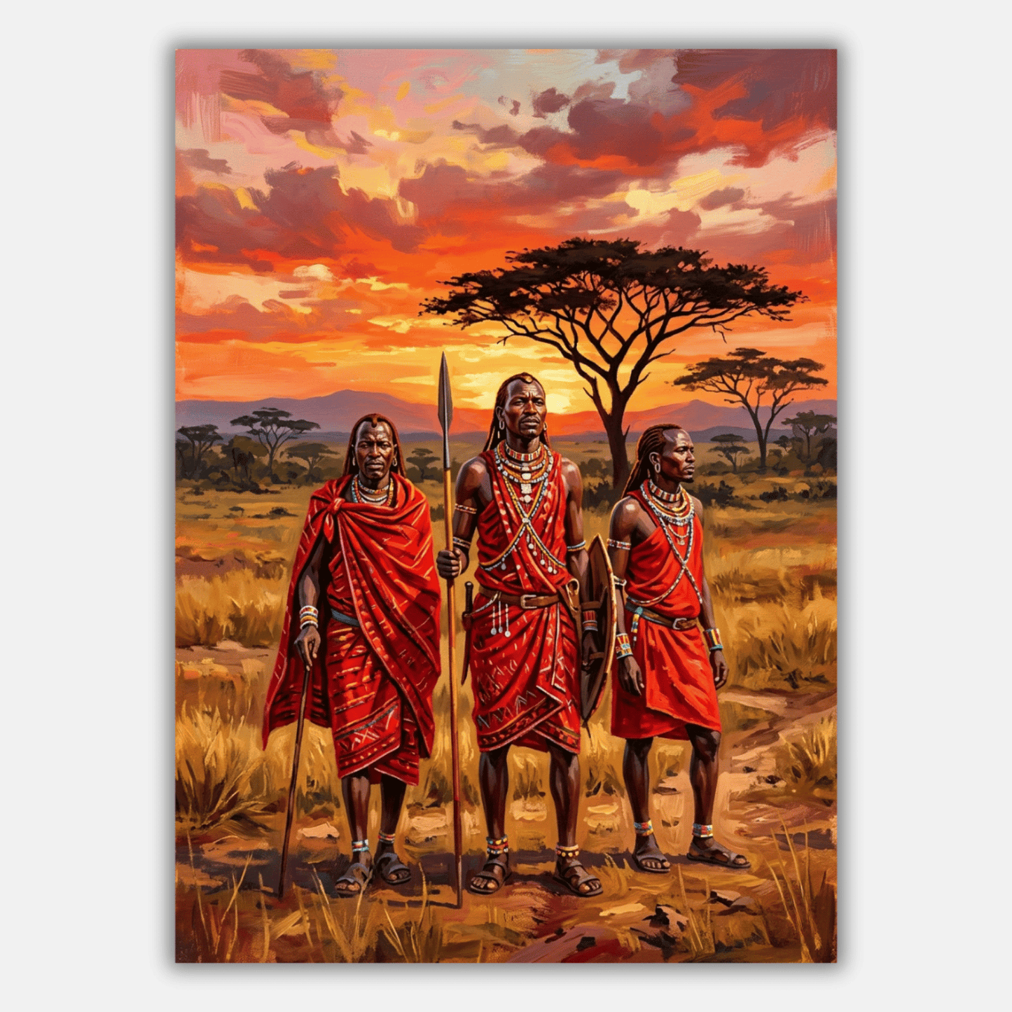 African Maasai Sunset PicturaNumbers