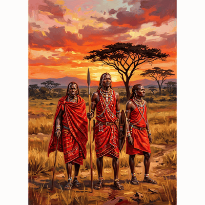 African Maasai Sunset