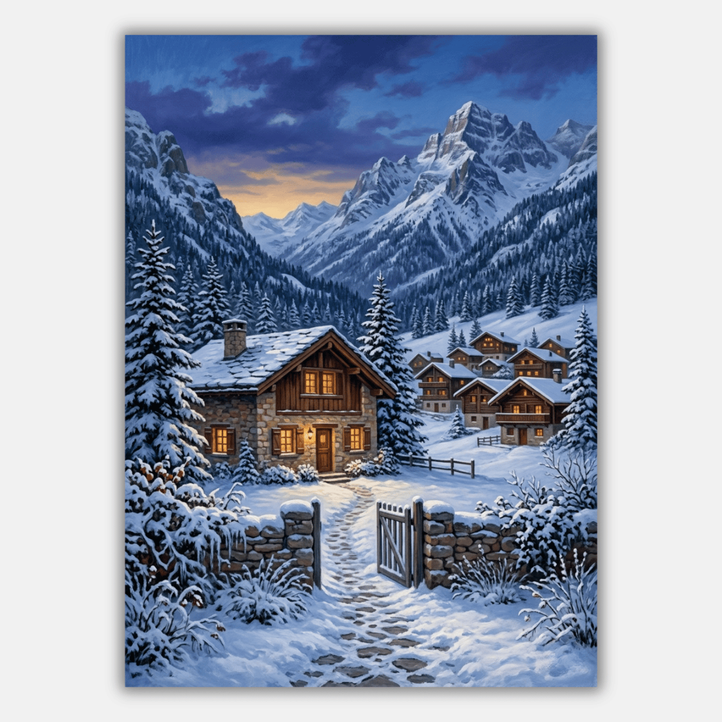 Alpine Village Winter PicturaNumbers