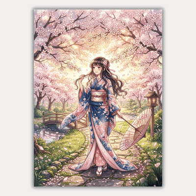 Anime Girl Cherry Blossom