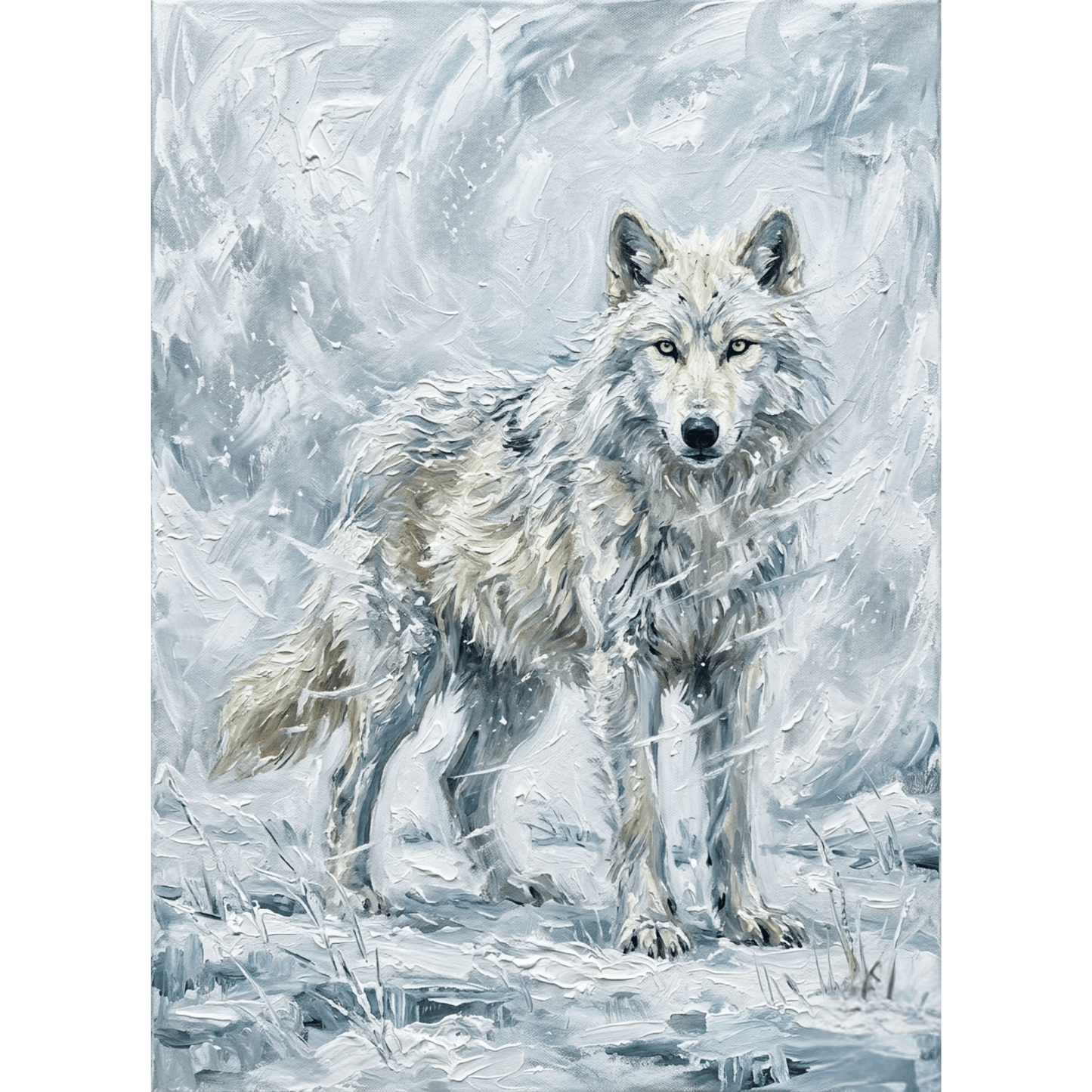 Arctic Wolf Blizzard PicturaNumbers