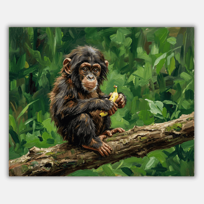Baby Chimpanzee Banana