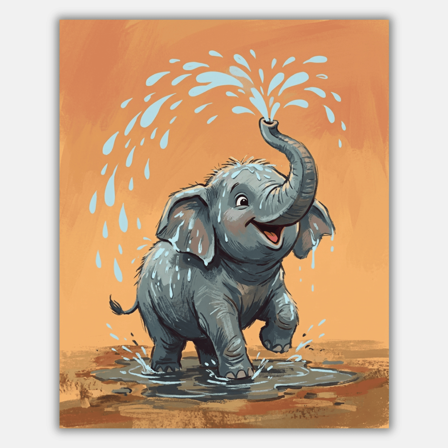 Baby Elephant Trumpet PicturaNumbers