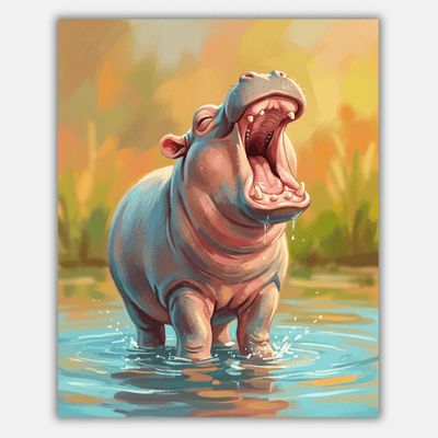 Baby Hippo Yawn