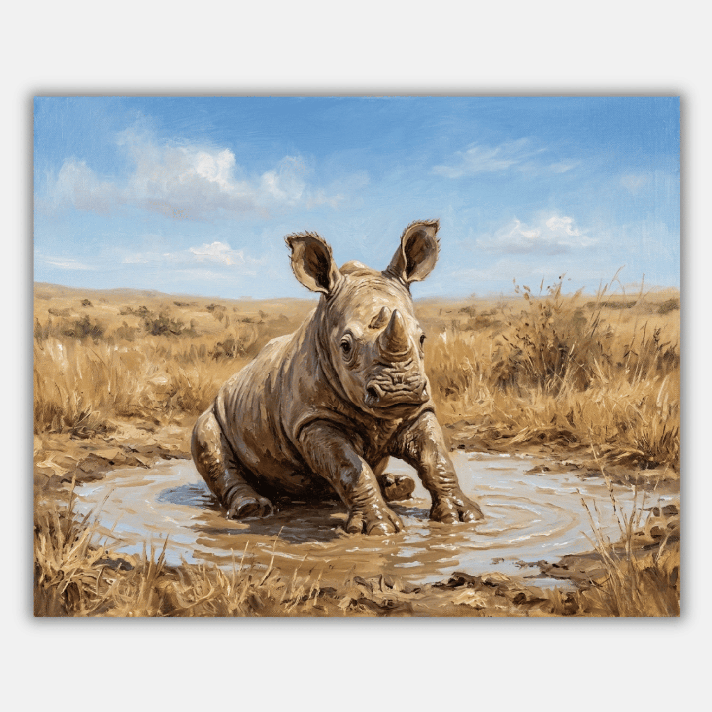 Baby Rhino Mud PicturaNumbers