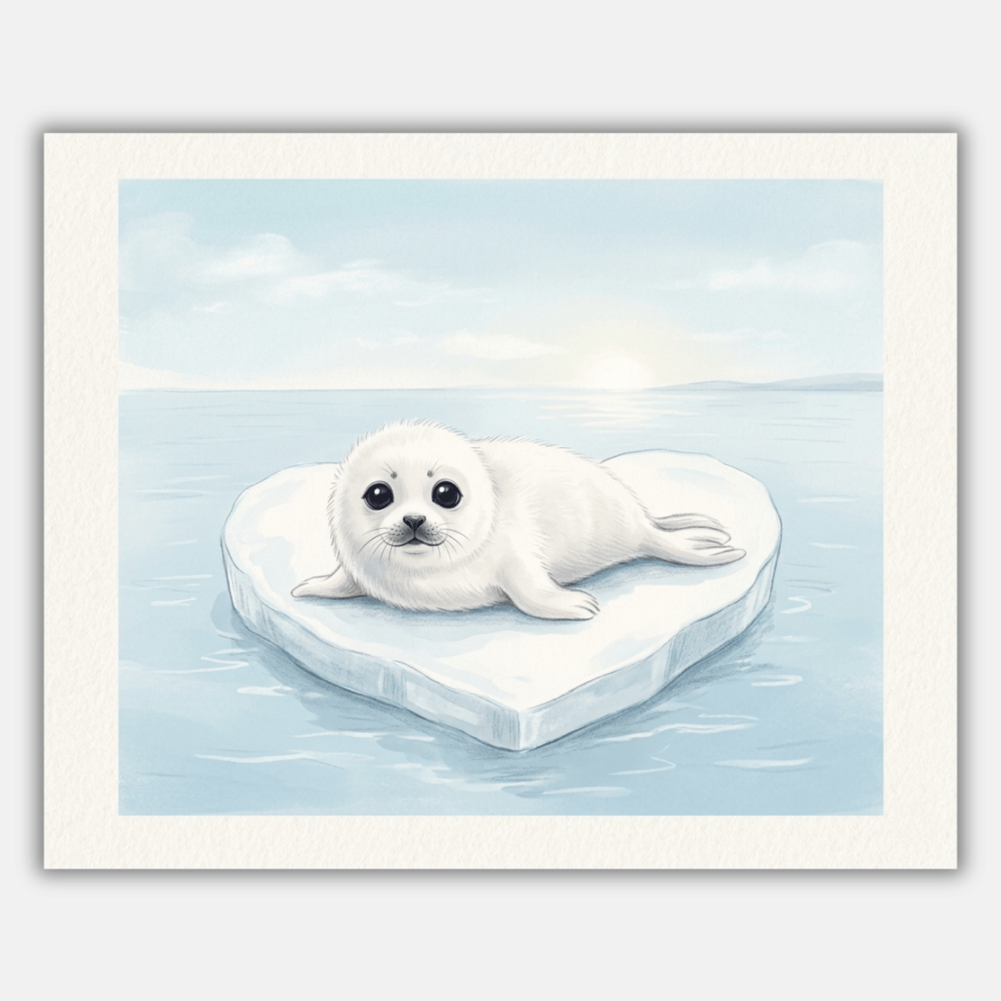 Baby Seal Ice Heart PicturaNumbers
