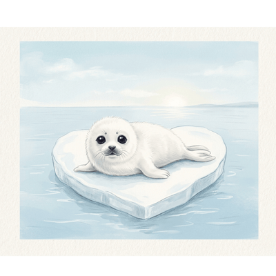Baby Seal Ice Heart