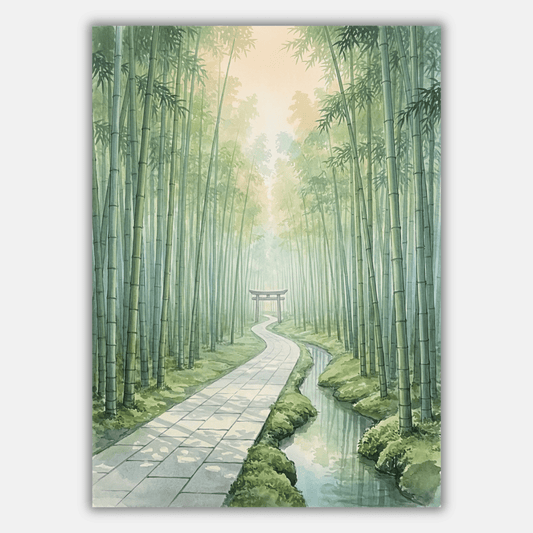 Bamboo Forest Kyoto Morning PicturaNumbers