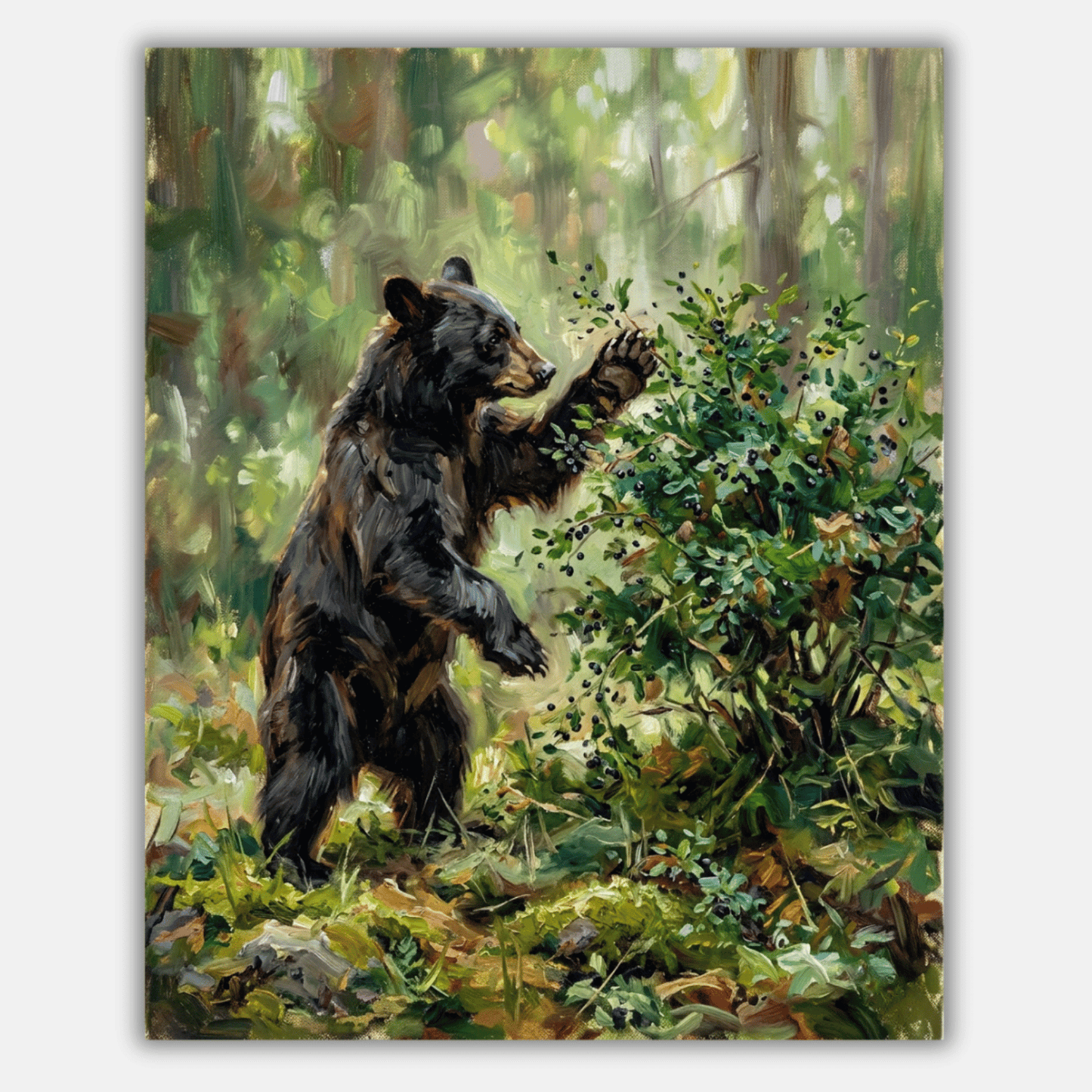Black Bear Berry Bush PicturaNumbers