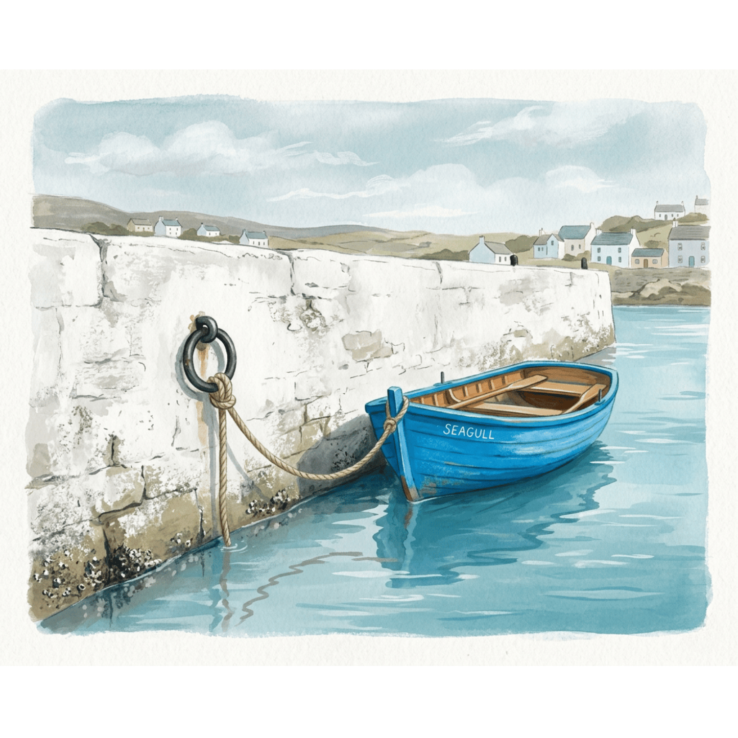 Blue Row Boat PicturaNumbers