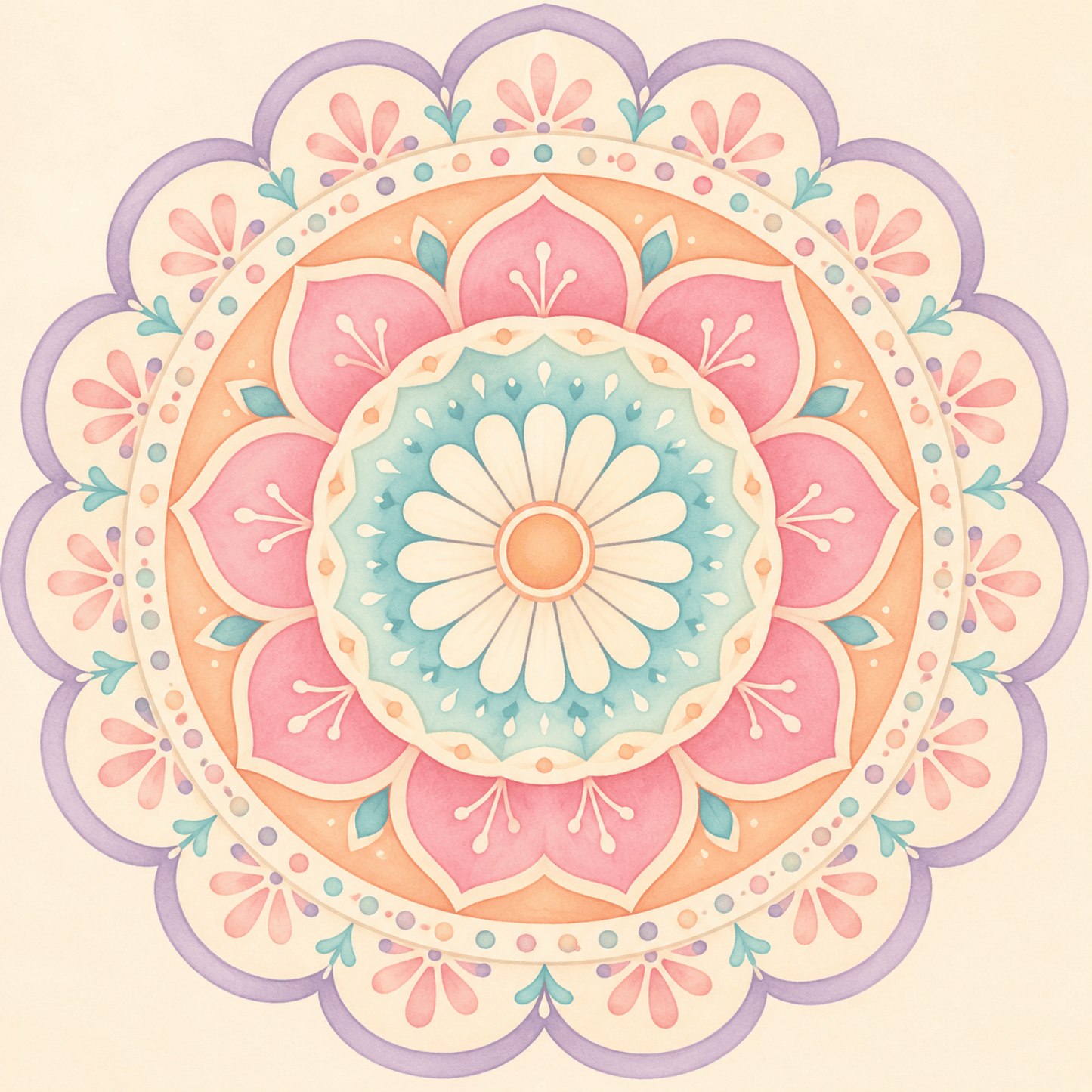 Blush Rangoli PicturaNumbers