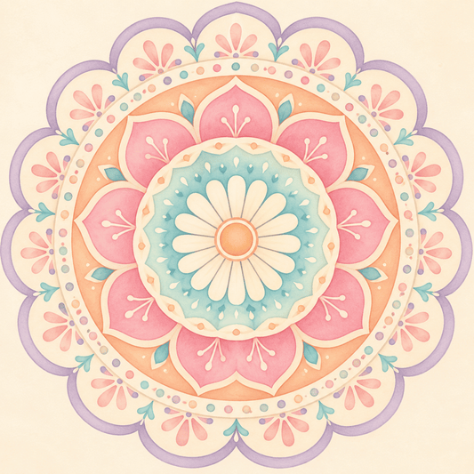 Blush Rangoli PicturaNumbers