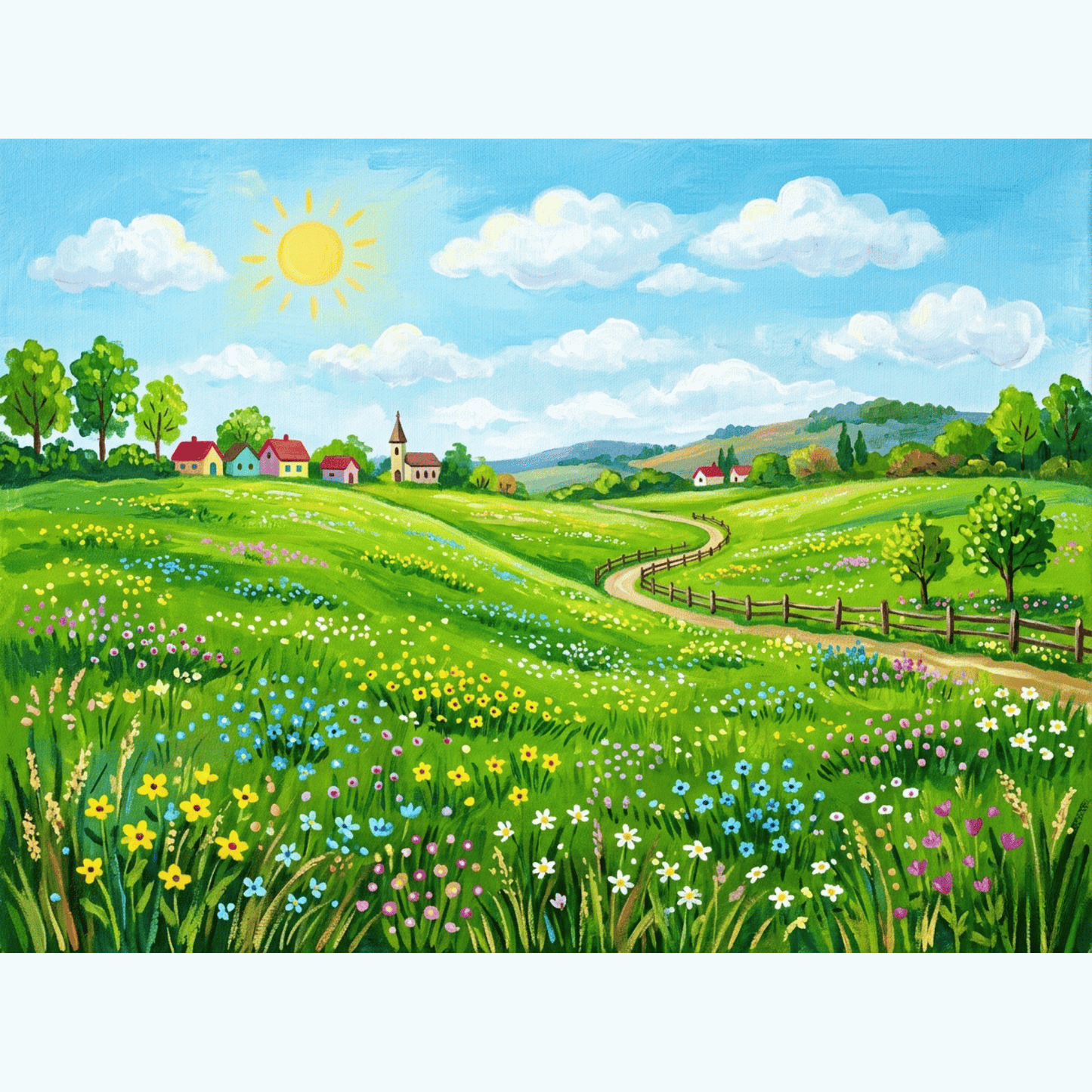 Bright Spring Field PicturaNumbers