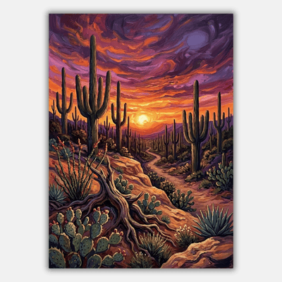 Cactus Desert Sunset