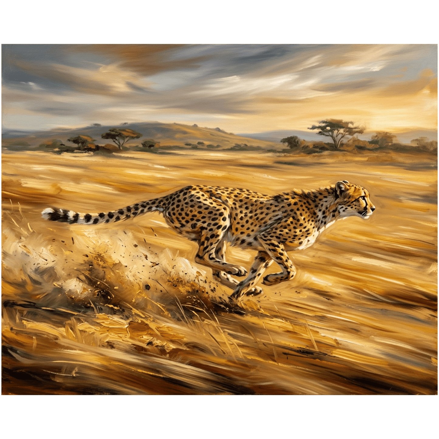 Cheetah Sprint PicturaNumbers