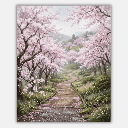 Cherry Blossom Path PicturaNumbers
