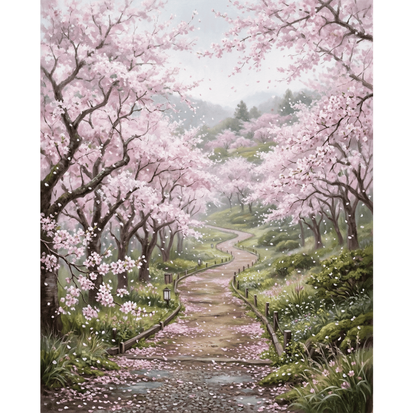 Cherry Blossom Path PicturaNumbers