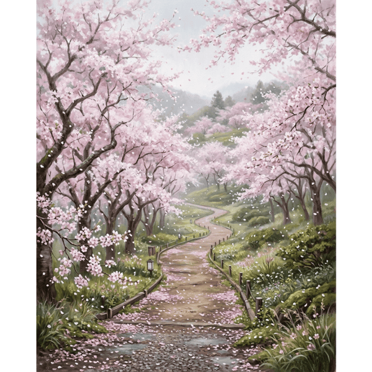 Cherry Blossom Path PicturaNumbers
