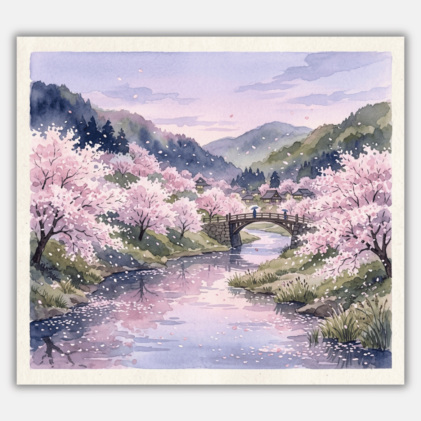 Cherry Blossom River Valley PicturaNumbers