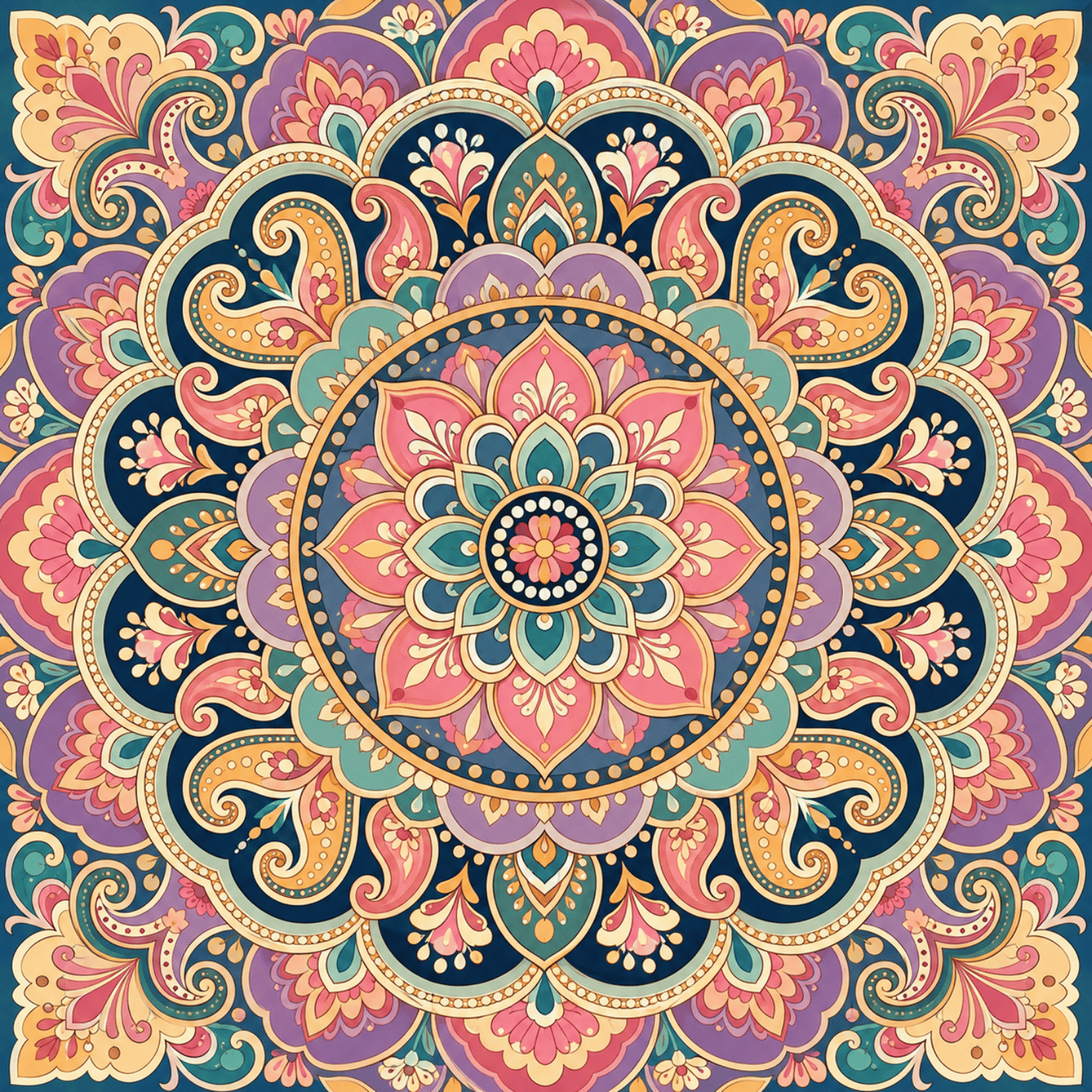 Coral Kaleidoscope PicturaNumbers