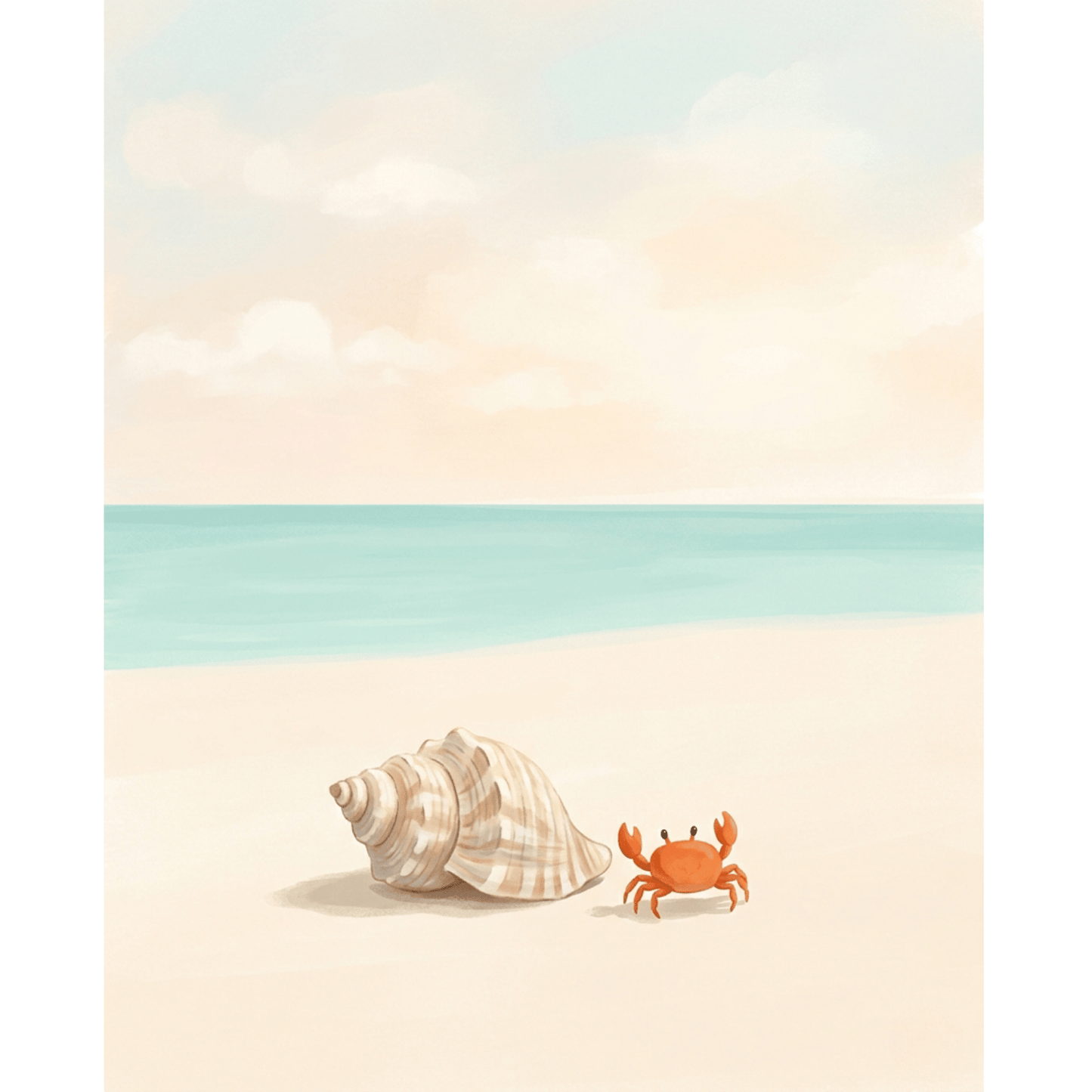 Crab Beach Shell PicturaNumbers