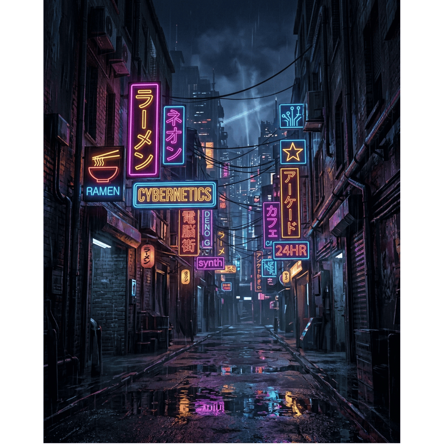 Cyberpunk Alley PicturaNumbers