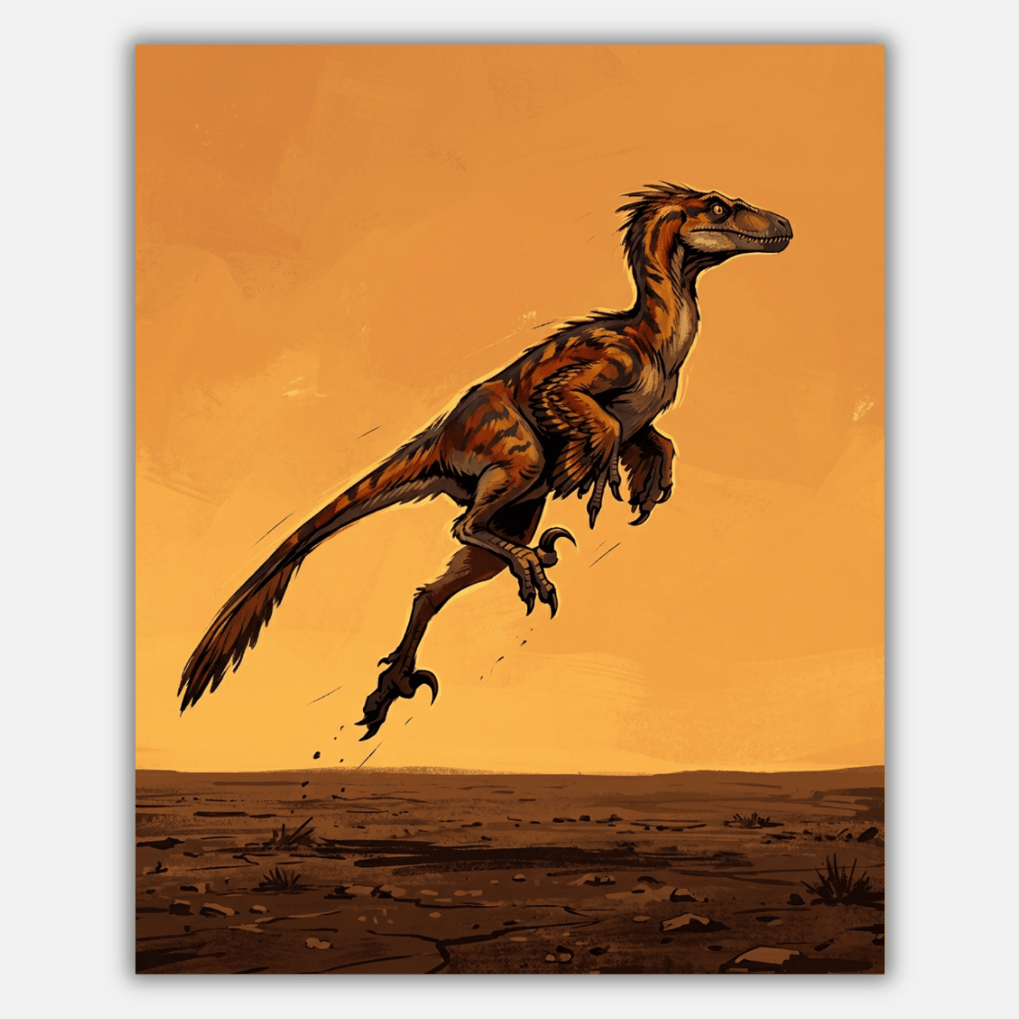 Deinonychus Mid Leap PicturaNumbers