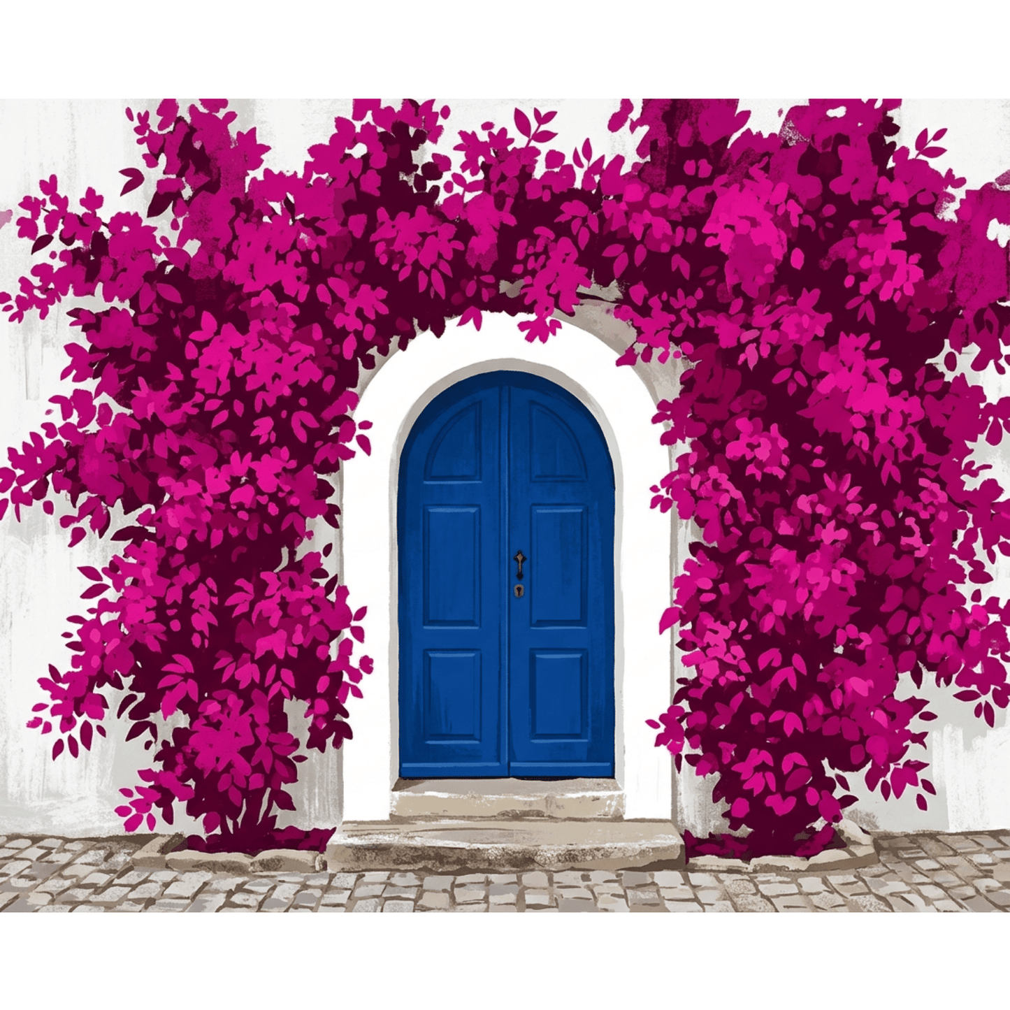 Doorway Bougainvillea PicturaNumbers
