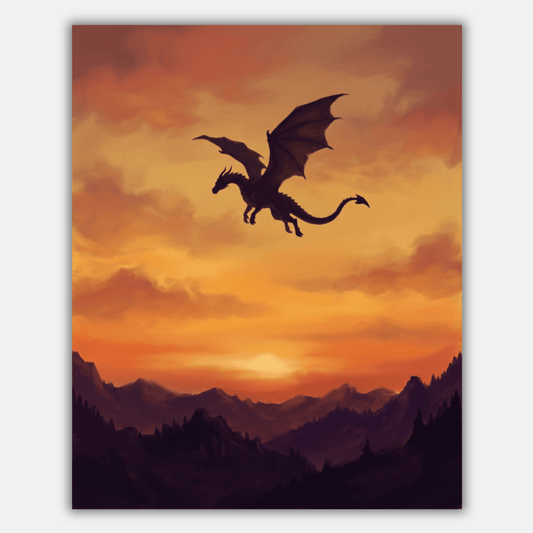Dragon Sky Silhouette PicturaNumbers