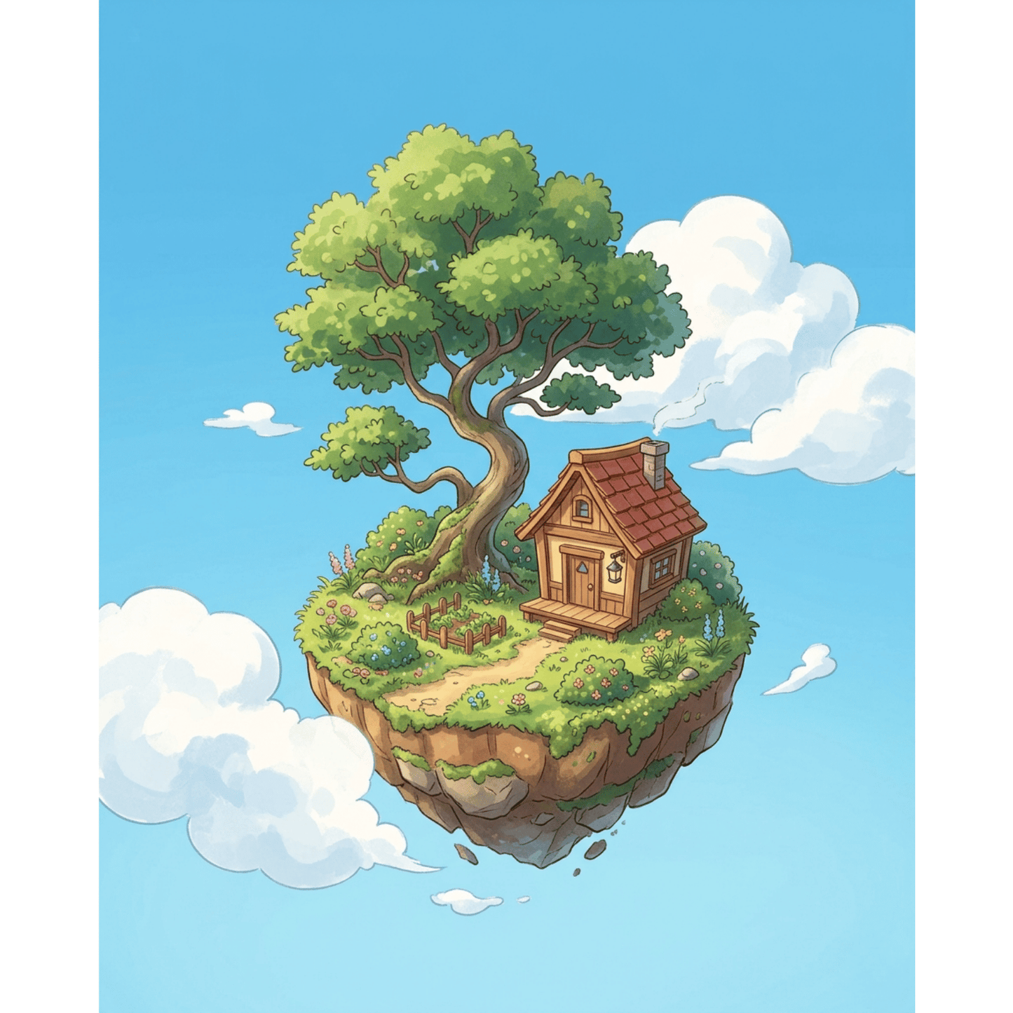 Dreamy Floating Island Home PicturaNumbers