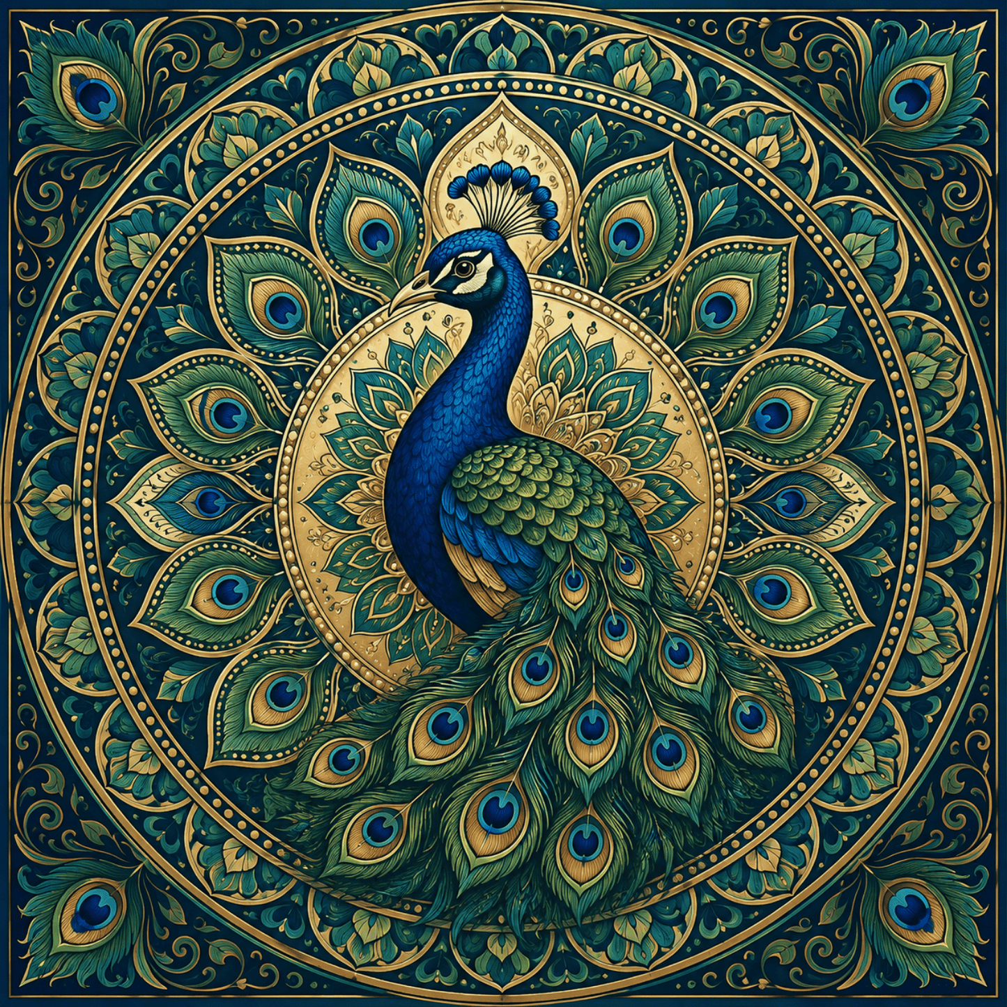 Emerald Peacock PicturaNumbers