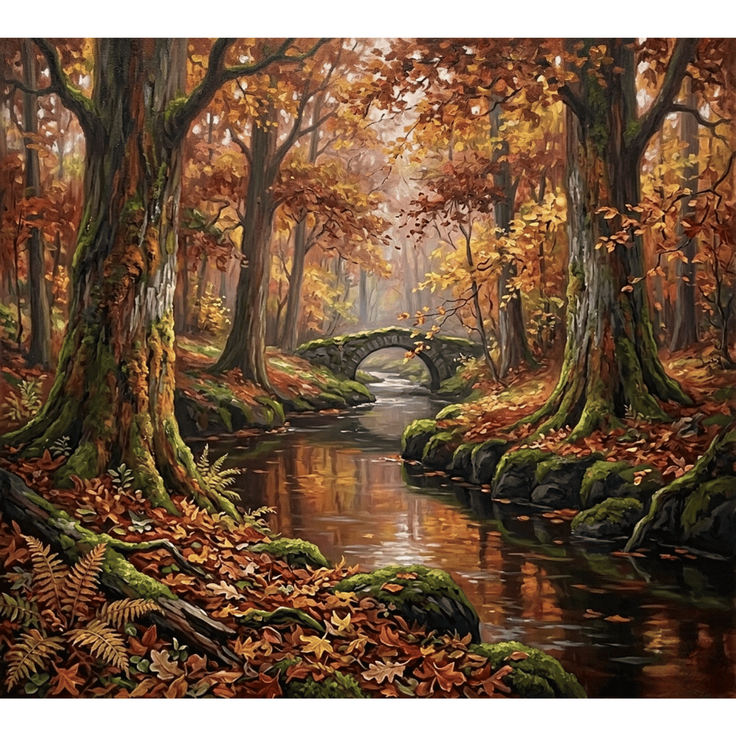 Autumn Forest Stream PicturaNumbers