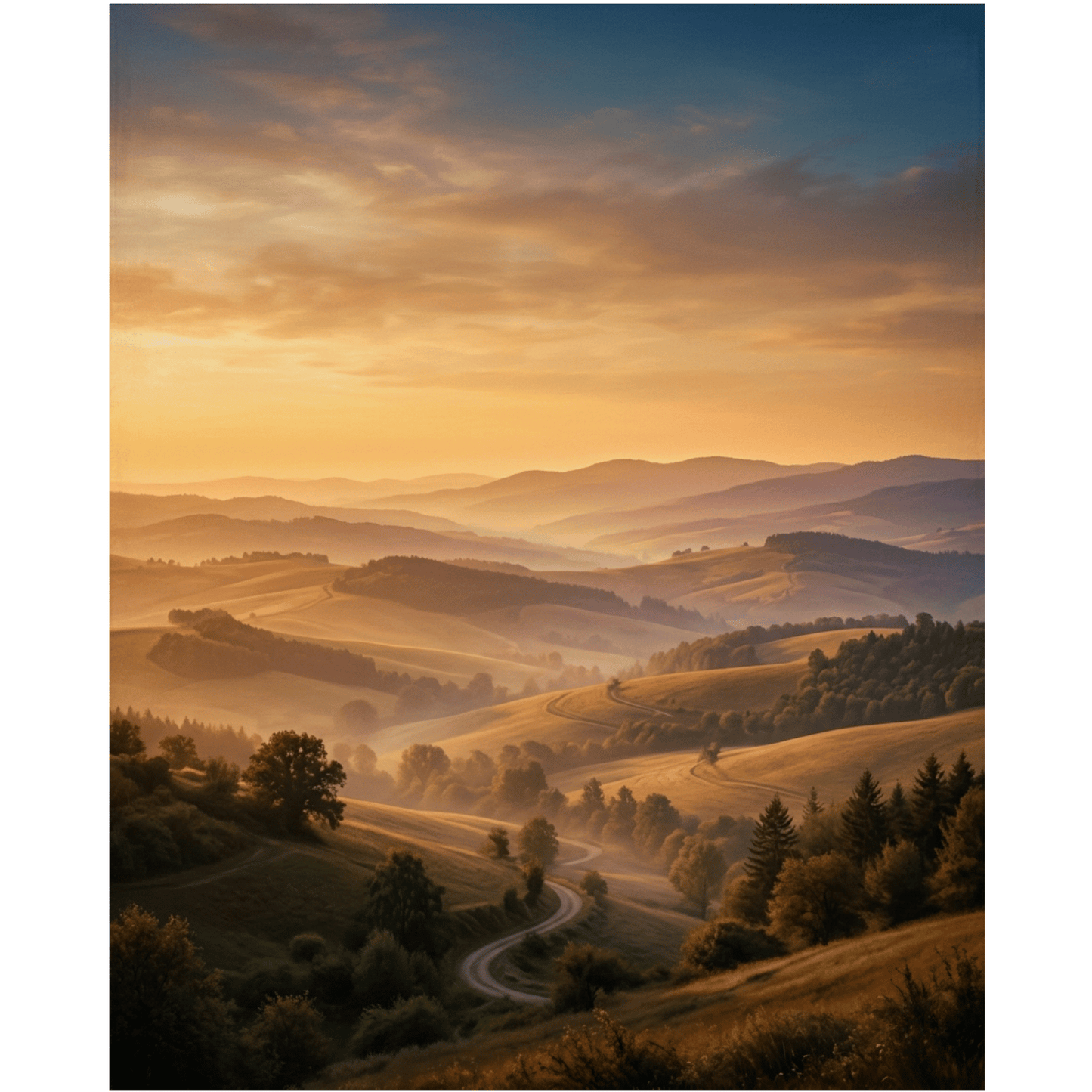 Evening Hills Glow PicturaNumbers