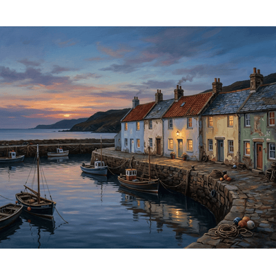 Fishing Village at Dusk