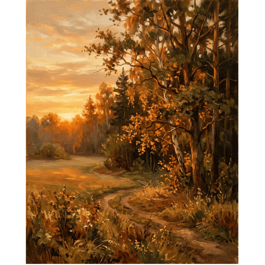 Forest Edge Sunset PicturaNumbers