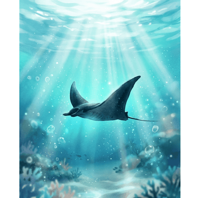 Gliding Manta Ray