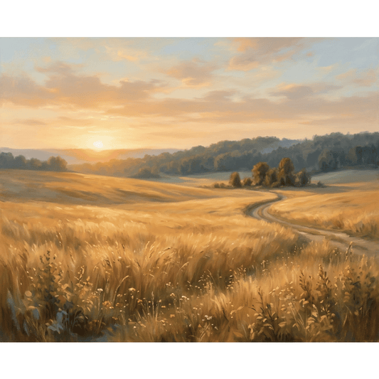 Golden Field Sunrise PicturaNumbers