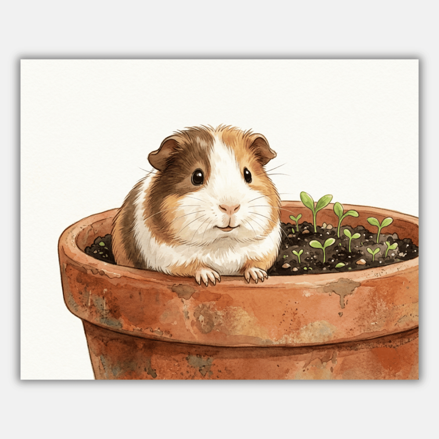 Guinea Pig Flowerpot PicturaNumbers