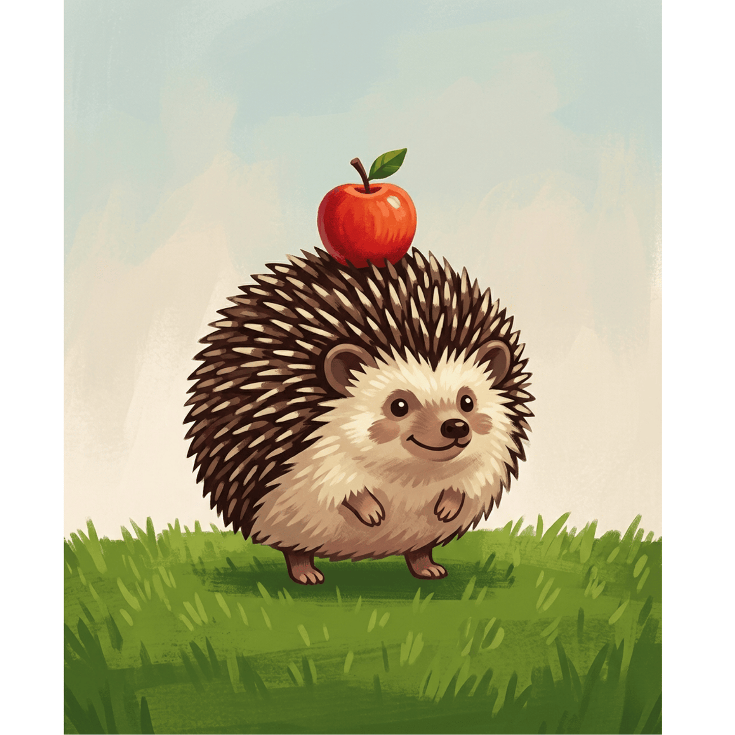 Hedgehog Red Apple PicturaNumbers