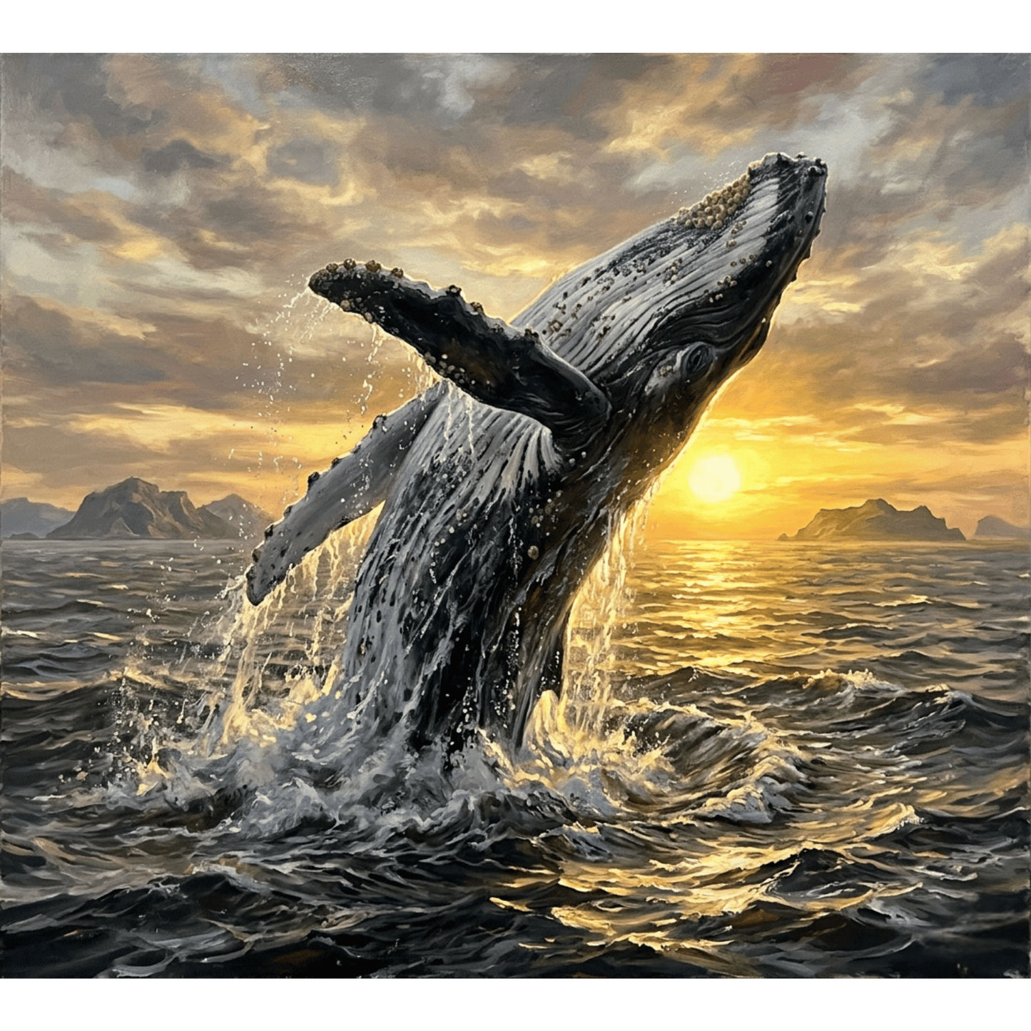 Humpback Ocean Breach PicturaNumbers