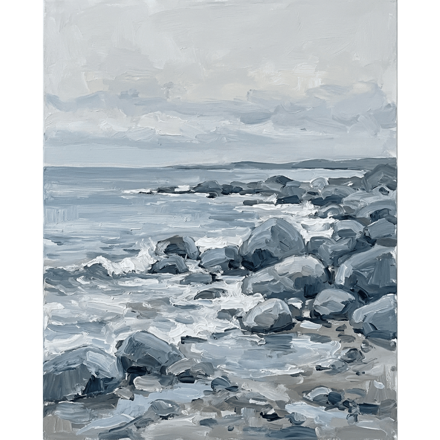 Impressionist Rocky Shore PicturaNumbers