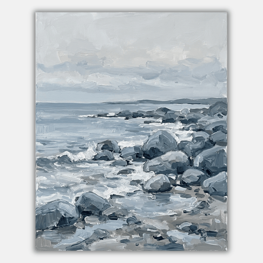 Impressionist Rocky Shore PicturaNumbers