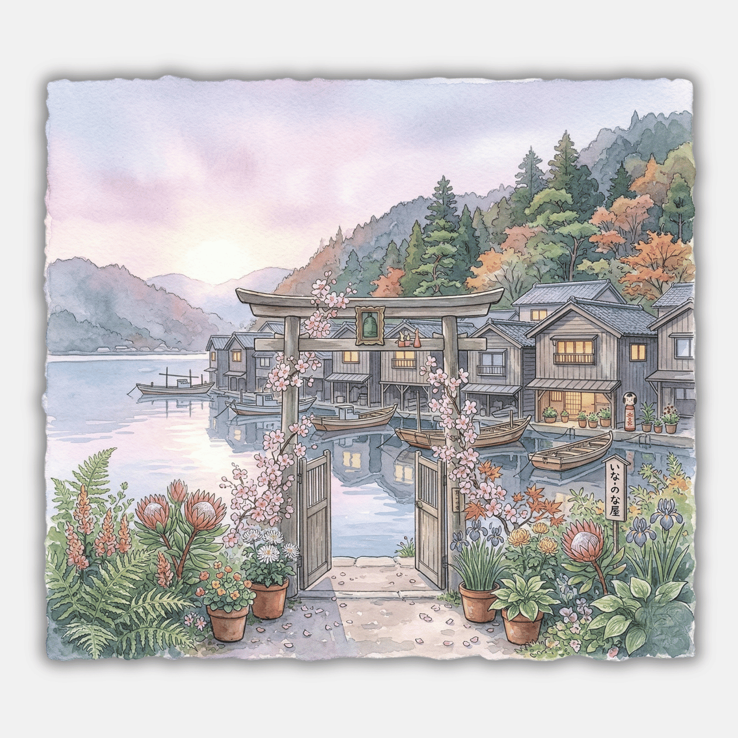 Japanese Fishing Village PicturaNumbers