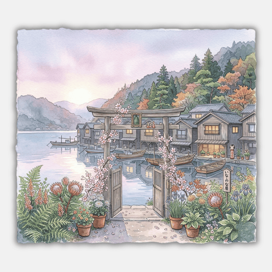 Japanese Fishing Village PicturaNumbers