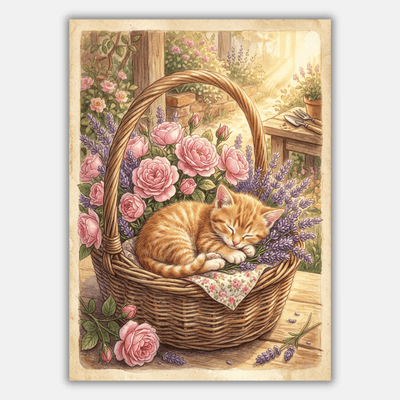 Kitten Flower Basket